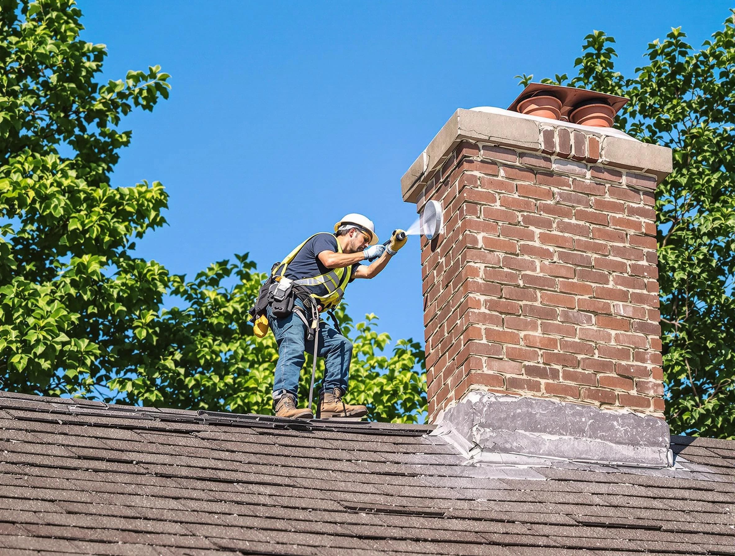 Harrison Chimney Sweep performing an inspection with advanced tools in Harrison, PA