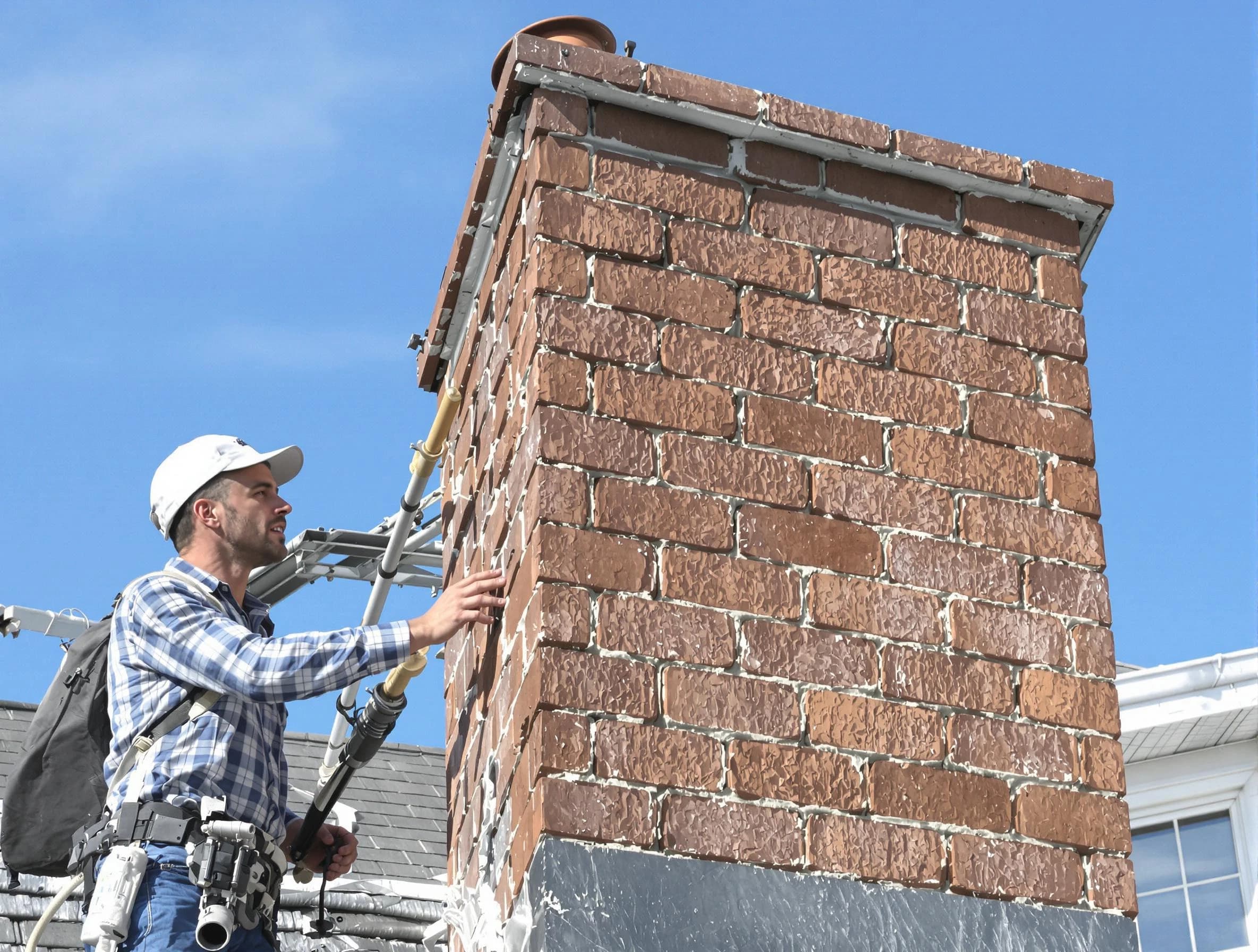Brickwork for a chimney rebuild by Harrison Chimney Sweep in Harrison, PA