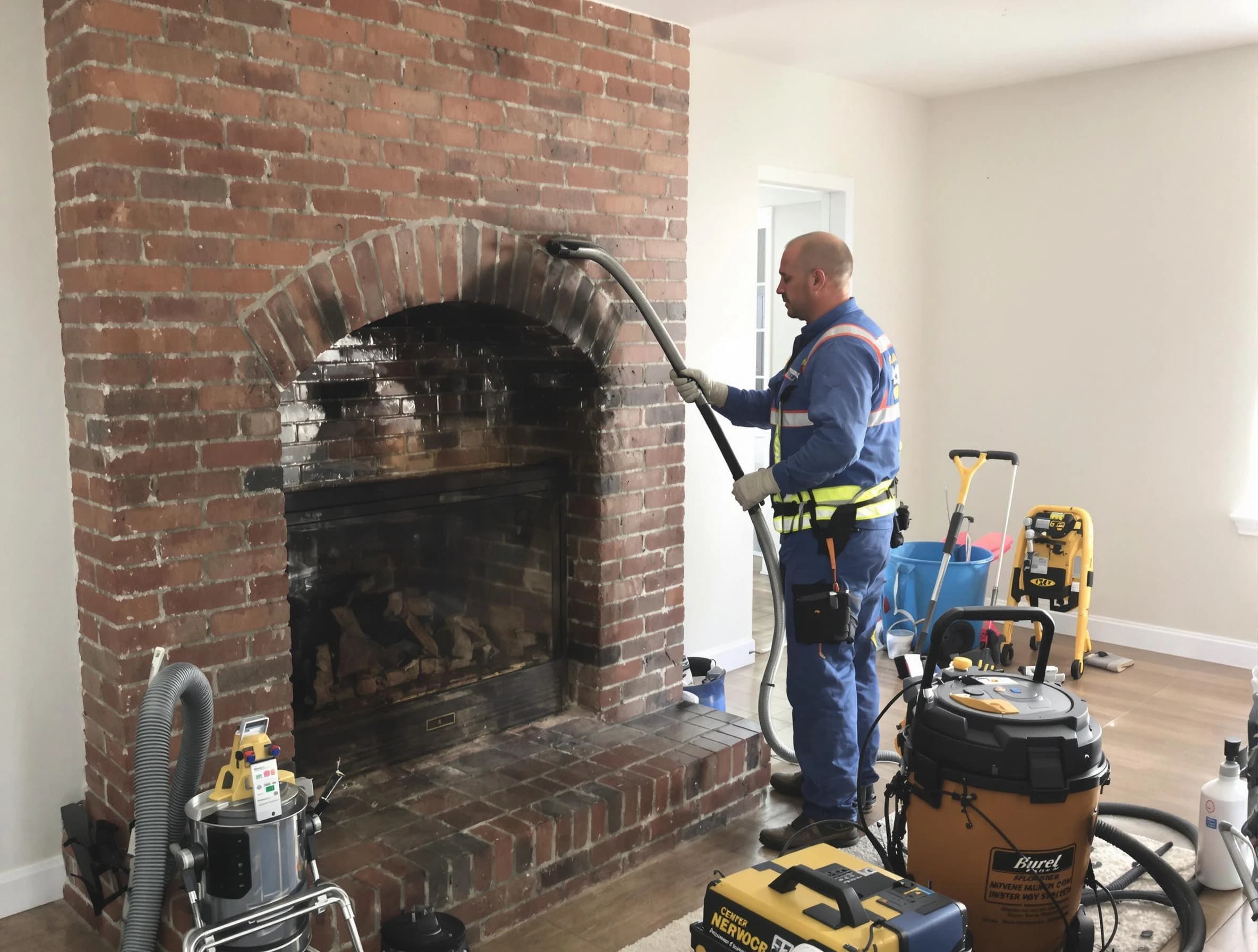 Harrison Chimney Sweep expert performing detailed chimney sweep in Harrison, PA