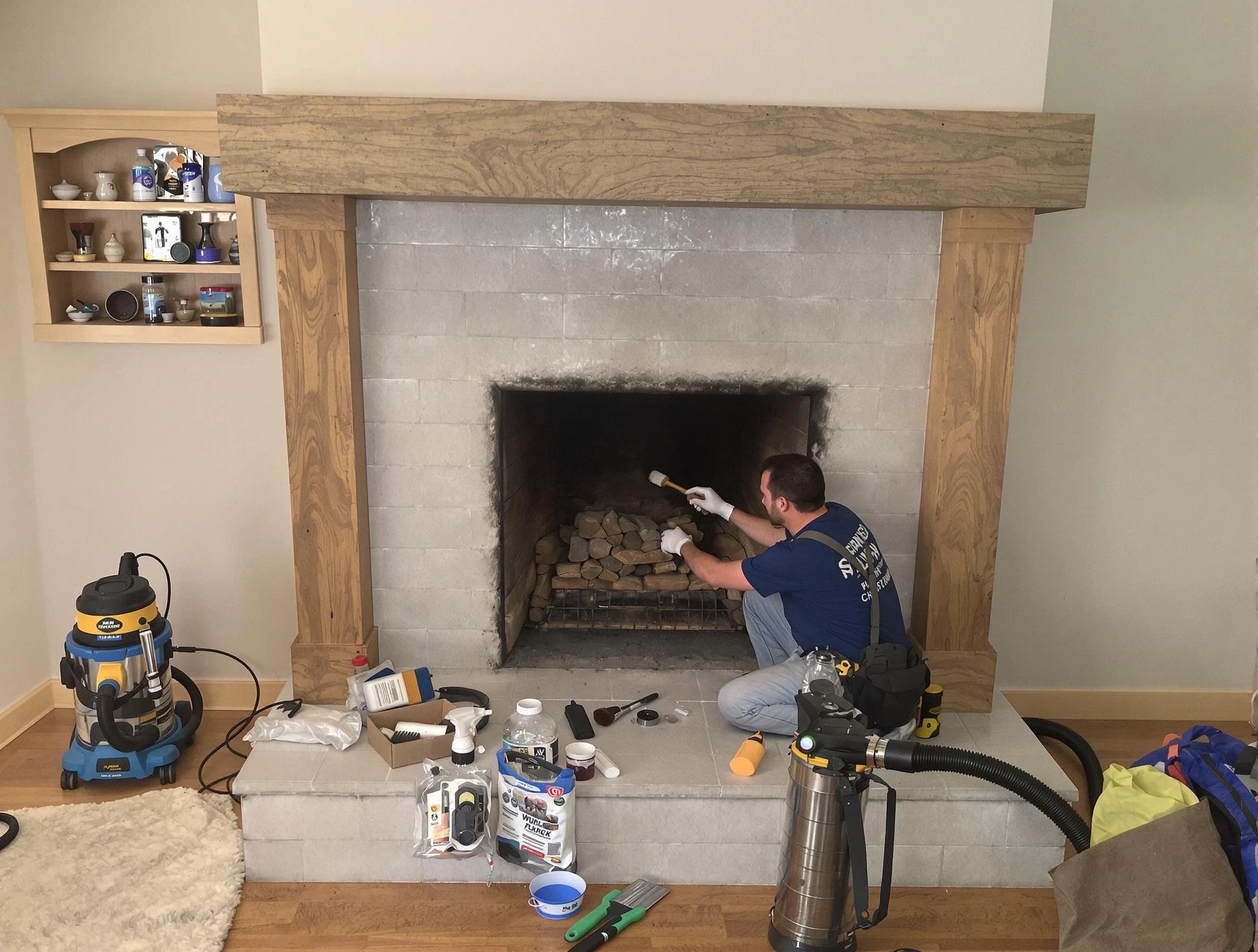 Detailed creosote removal process by Harrison Chimney Sweep in Harrison, PA