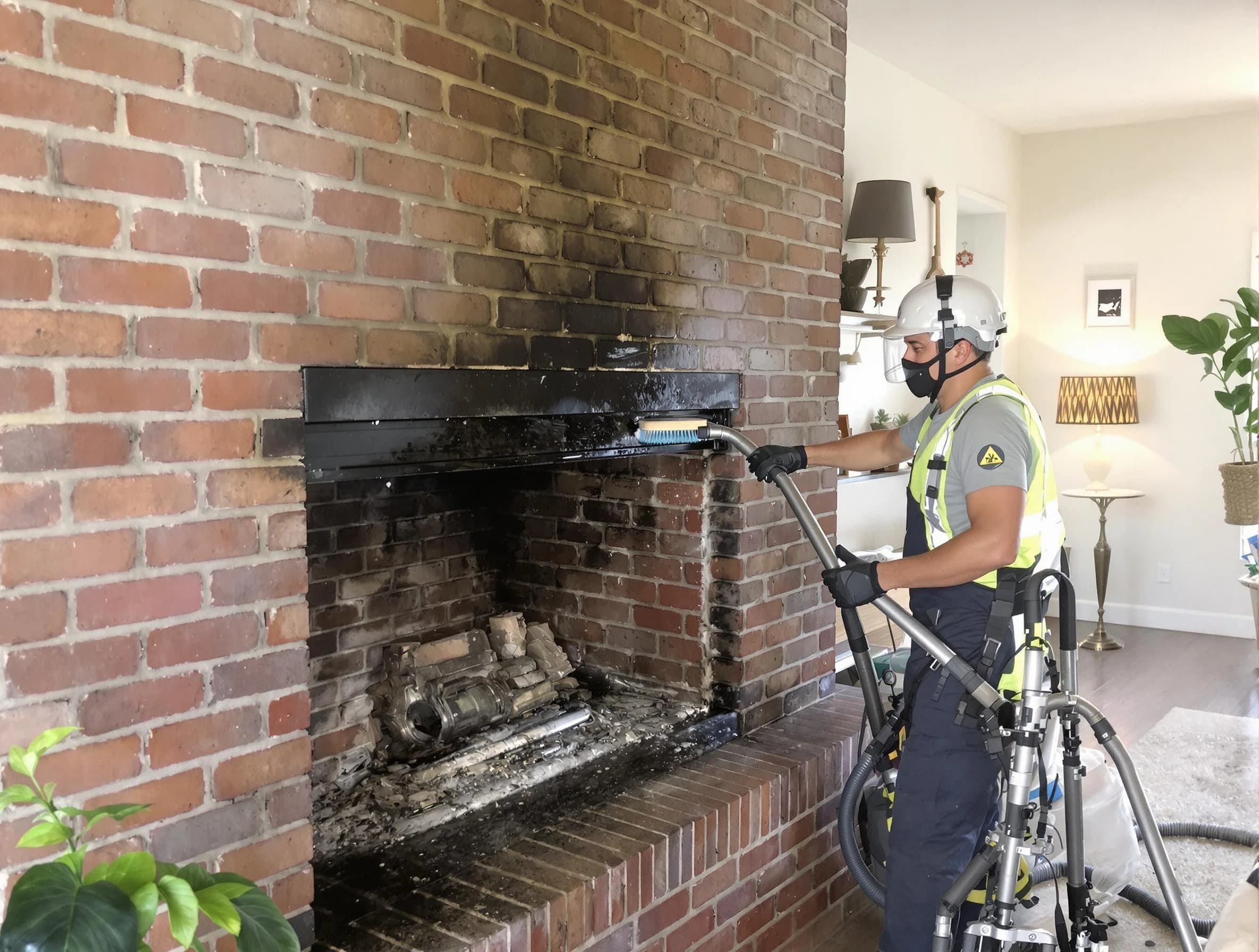 Harrison Chimney Sweep providing fireplace cleaning services in Harrison, PA