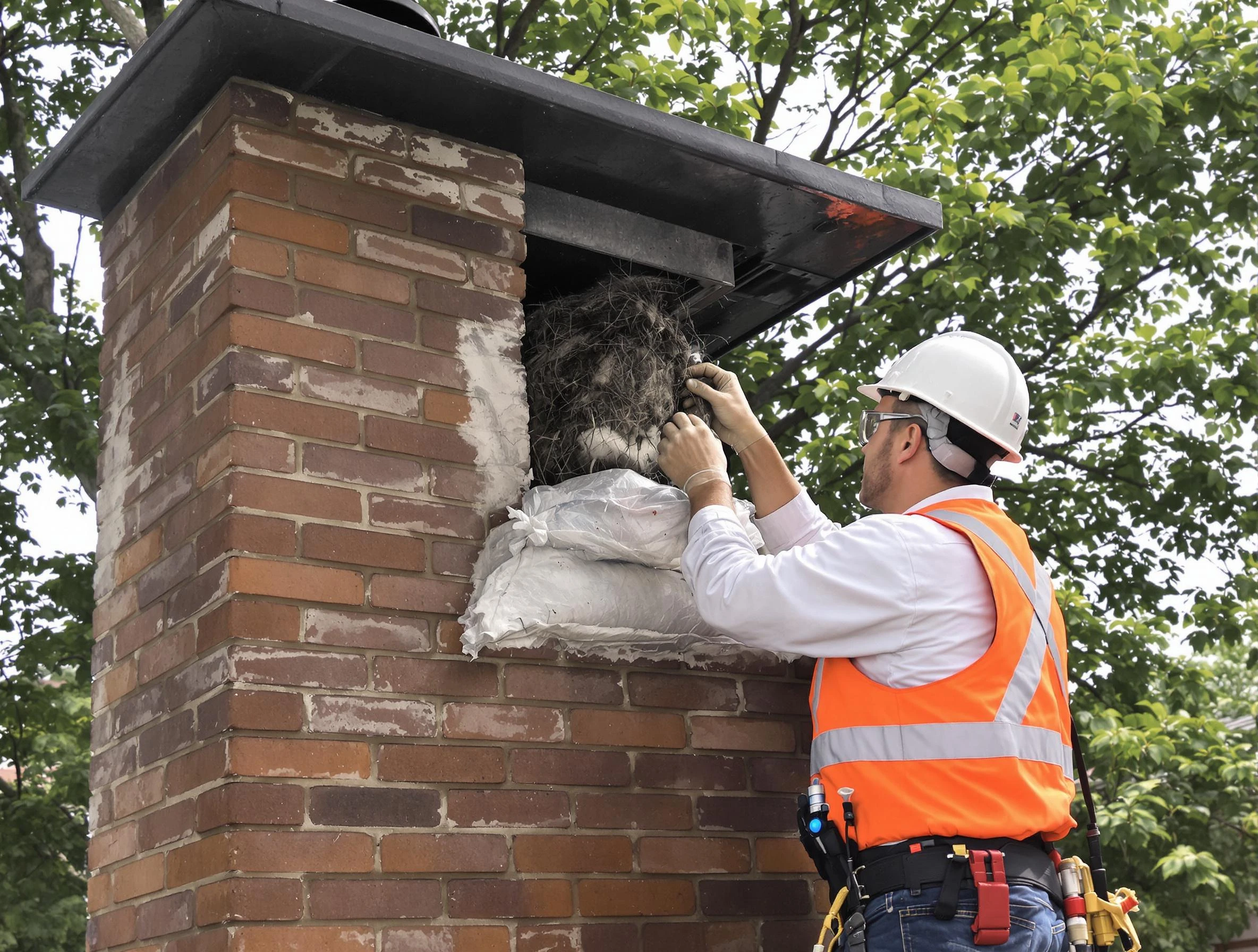 Humane removal of debris and animals by Harrison Chimney Sweep in Harrison, PA
