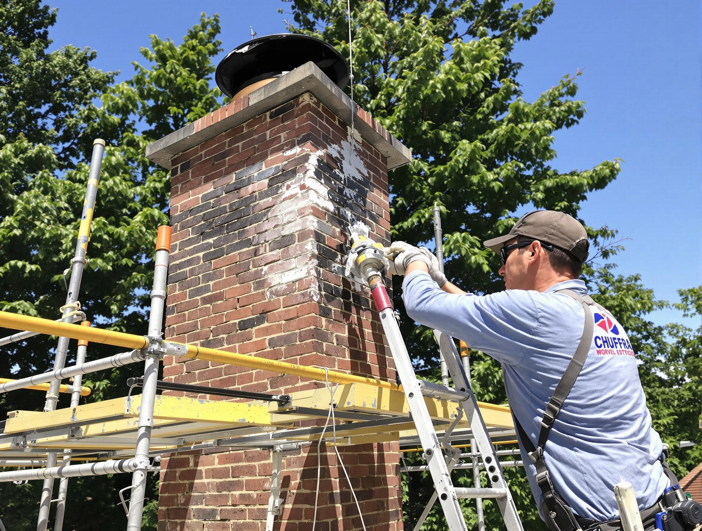 Structural chimney repair by Harrison Chimney Sweep in Harrison, PA