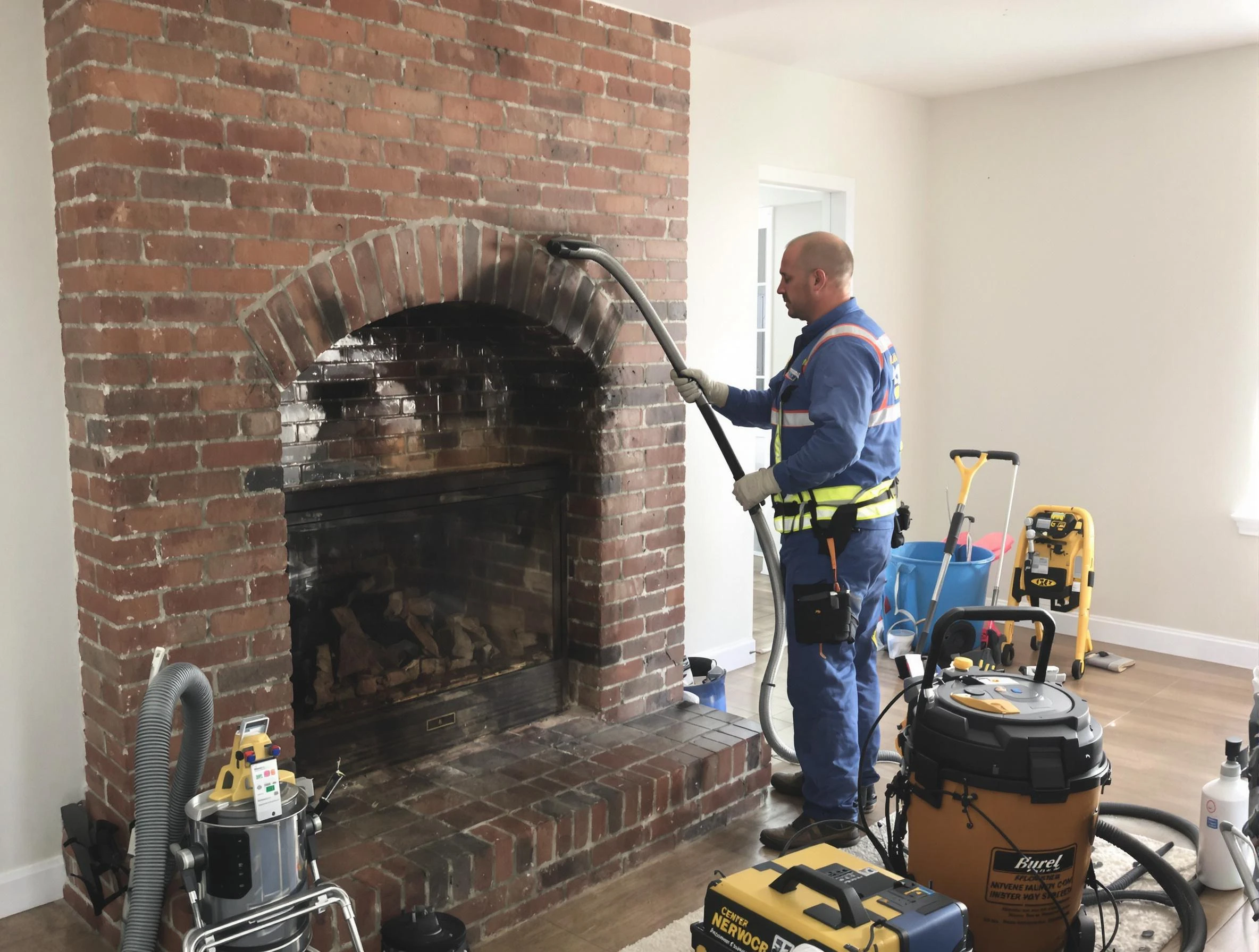 Harrison Chimney Sweep expert performing detailed chimney sweep in Harrison, PA
