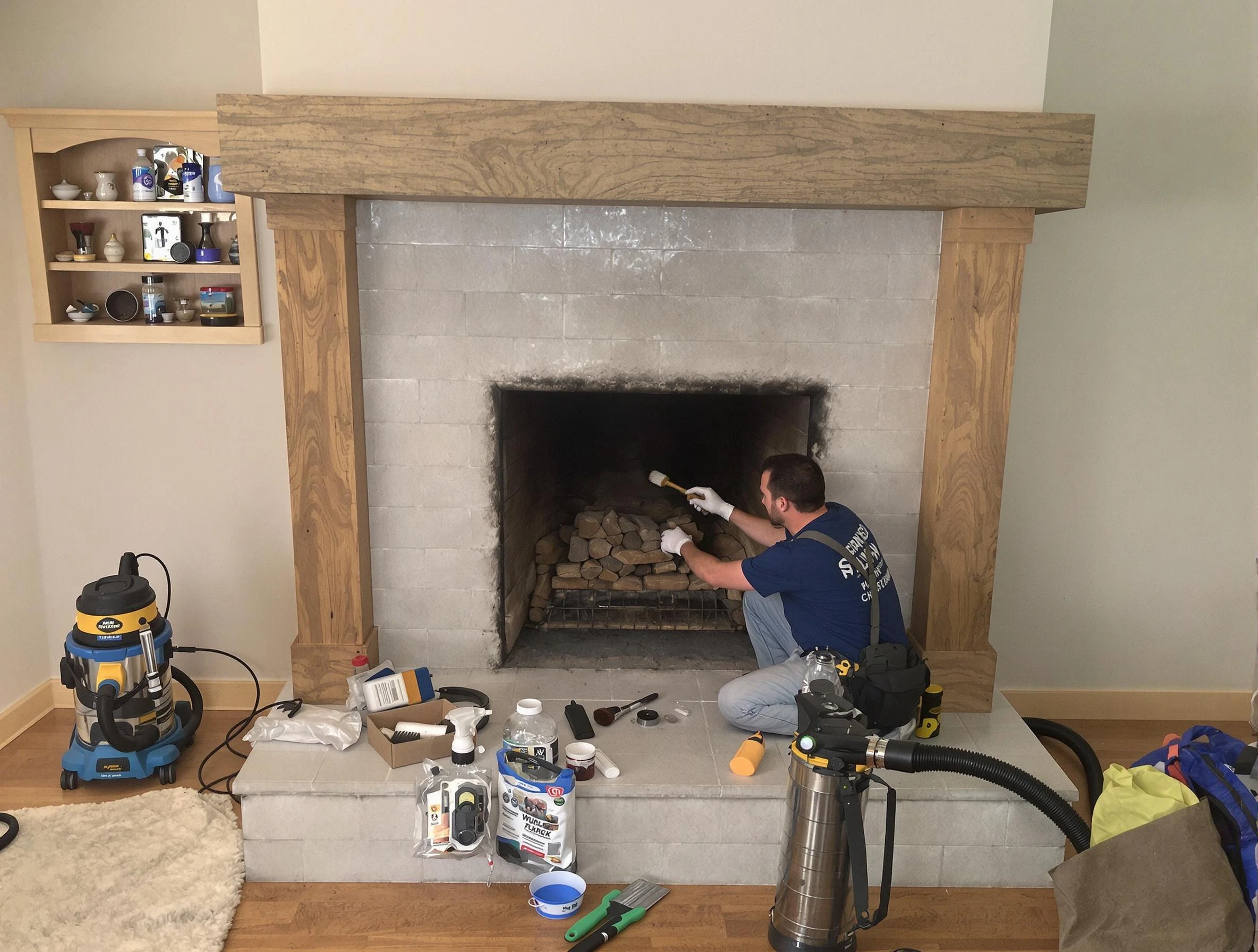 Detailed creosote removal process by Harrison Chimney Sweep in Harrison, PA